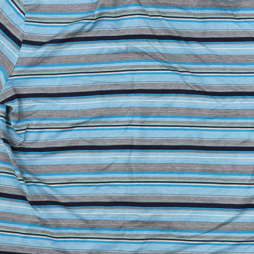 Marks and Spencer  Mens Blue Striped   Polo Size XL