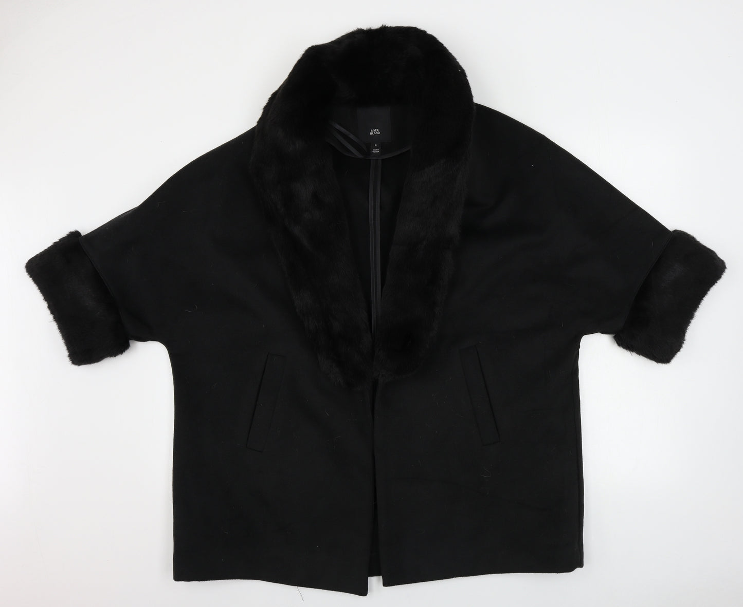 River Island  Womens Black   Jacket Coat Size 8