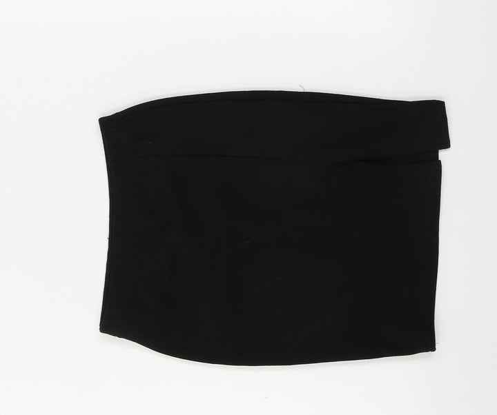 PRETTYLITTLETHING Womens Black Bandage Skirt Size 4