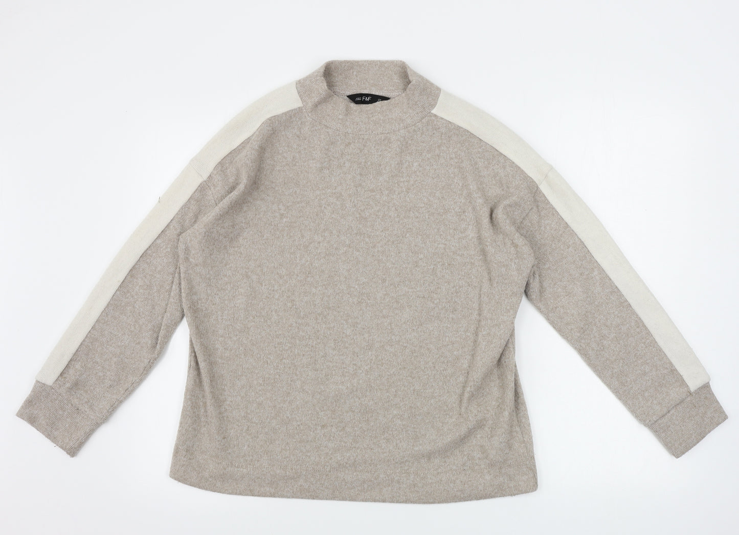 F&F  Womens Beige   Pullover Jumper Size 8