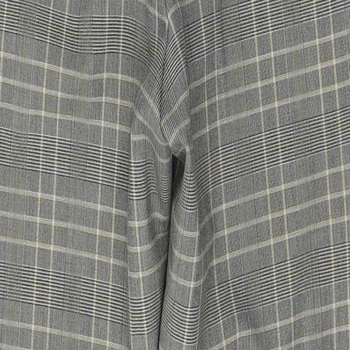 H&M  Womens Beige Check  Trousers  Size 6 L25 in