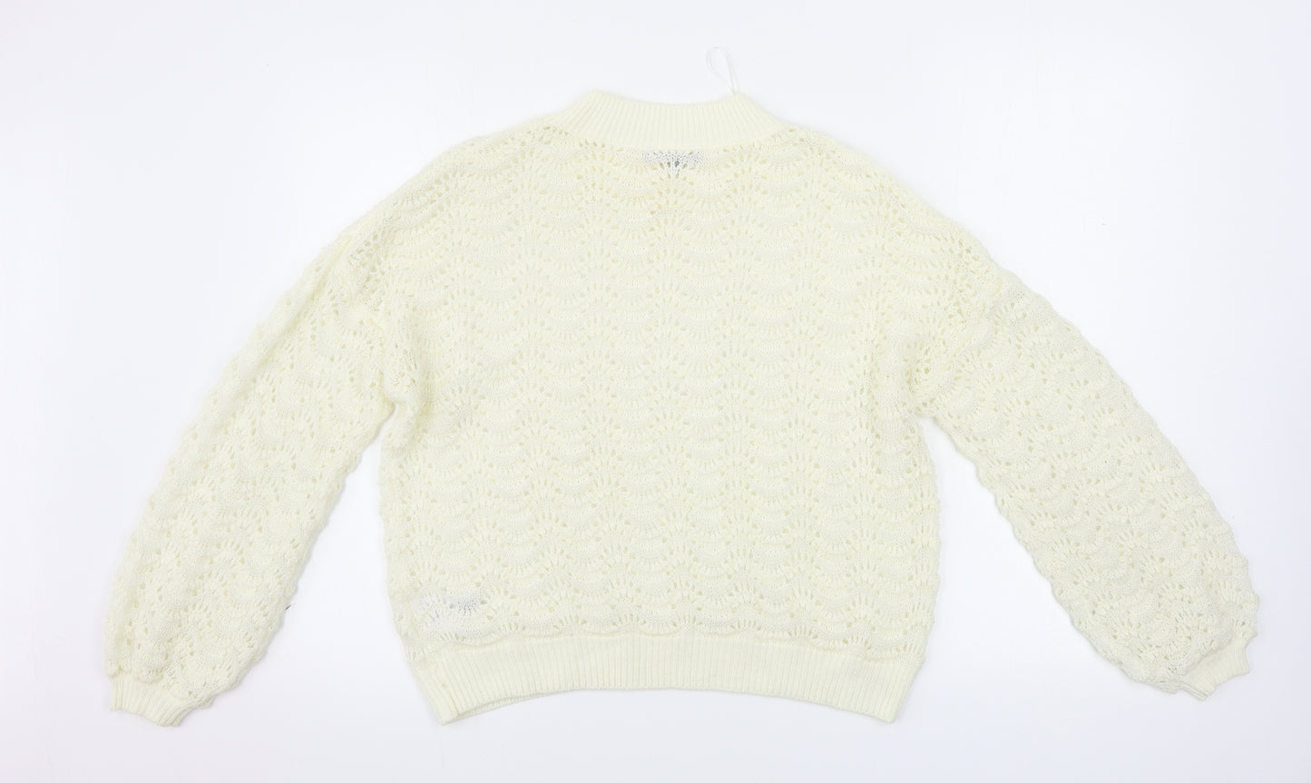 Oliver Bonas  Womens Ivory   Pullover Jumper Size 6