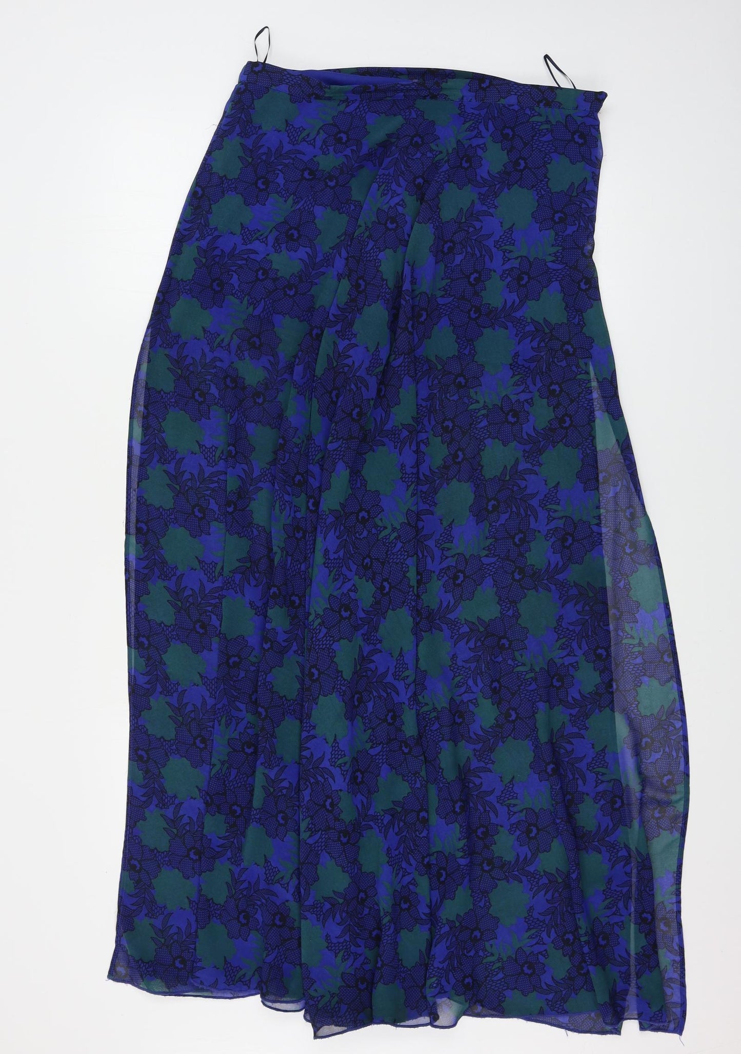 Topshop  Womens Blue Floral  A-Line Skirt Size 14