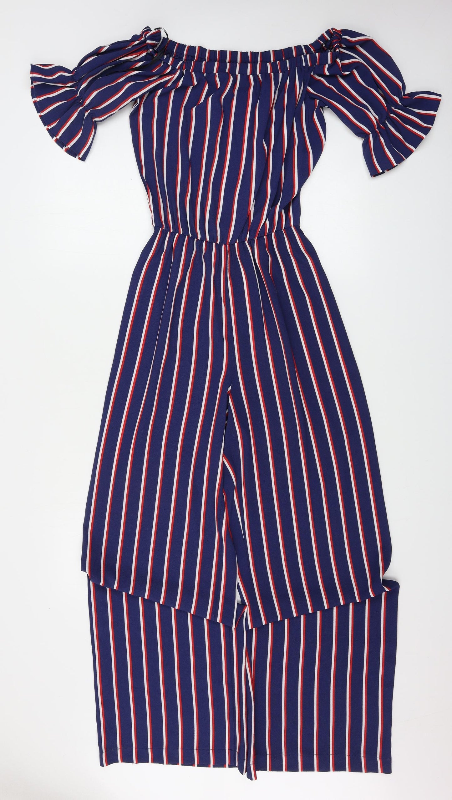 H&M  Womens Blue Striped  Jumpsuit One-Piece Size 4