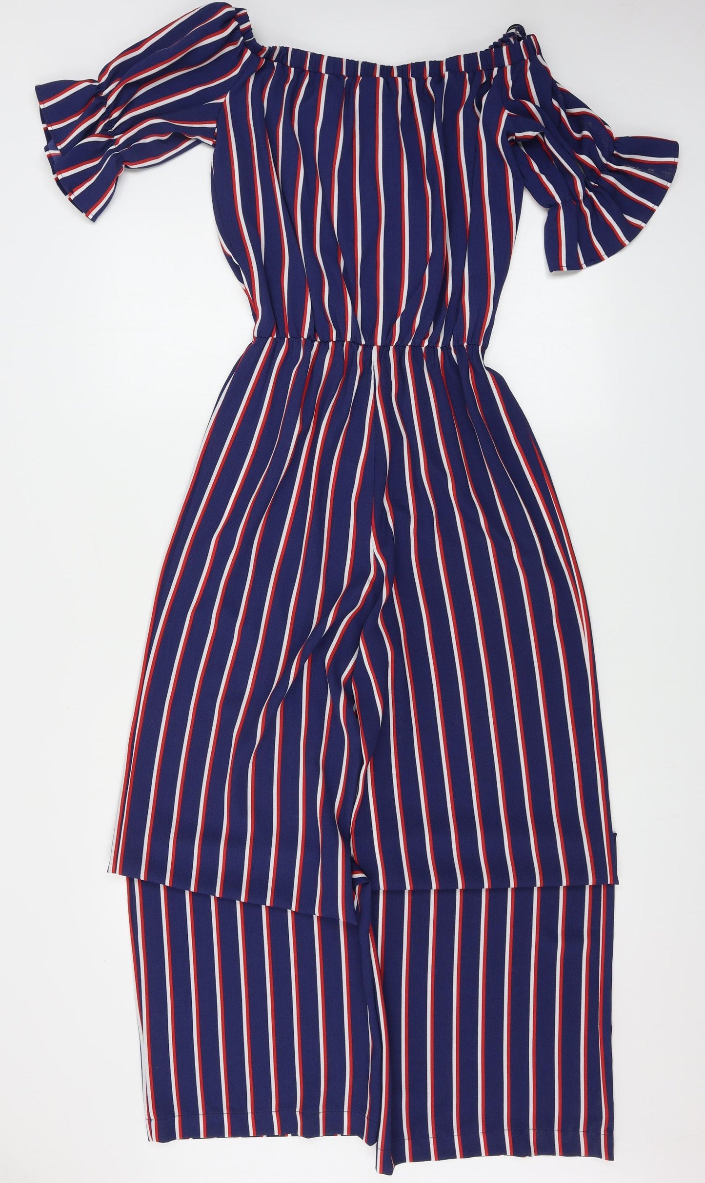 H&M  Womens Blue Striped  Jumpsuit One-Piece Size 4