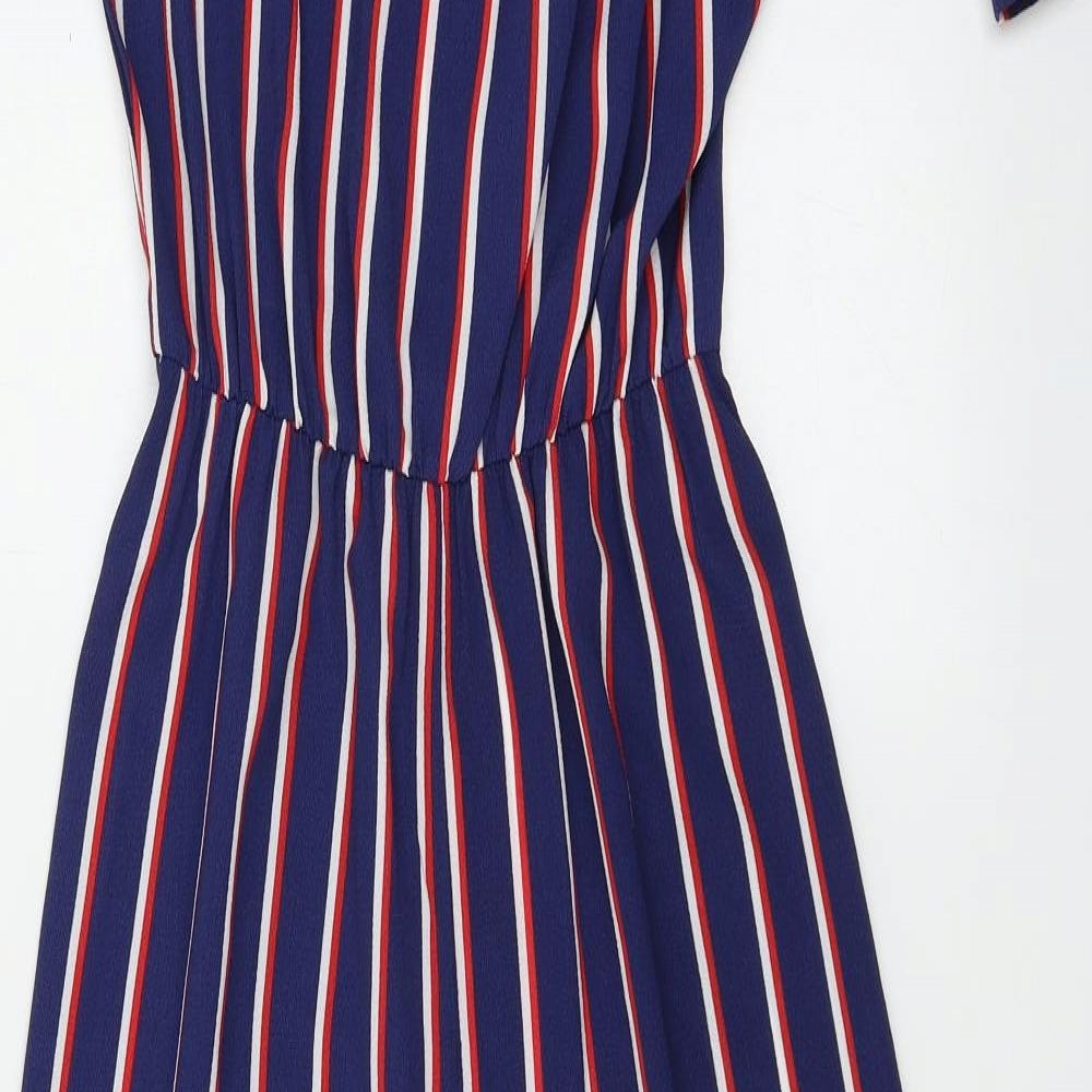 H&M  Womens Blue Striped  Jumpsuit One-Piece Size 4