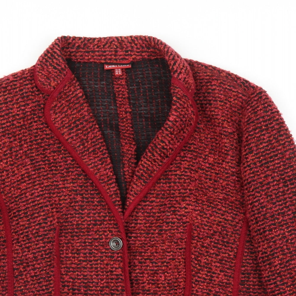 Laura Lebek Womens Red   Jacket Blazer Size 16