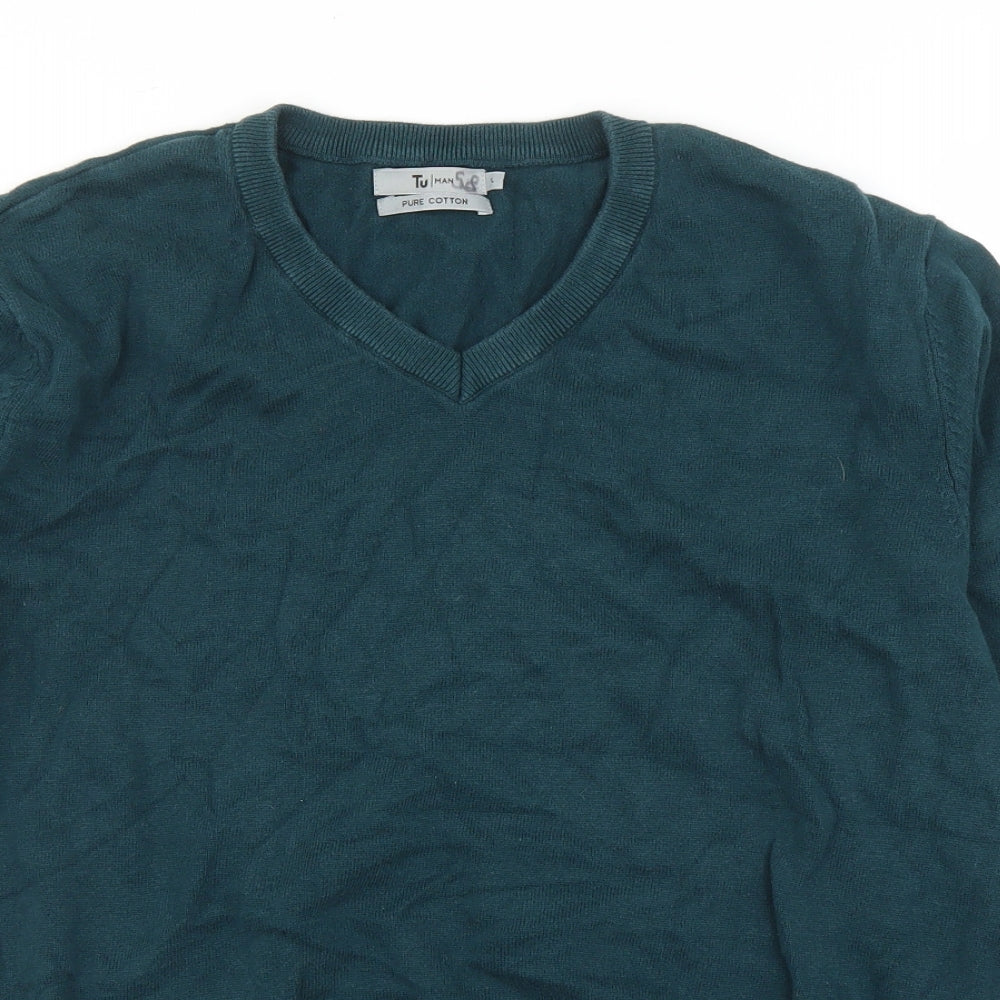TU Mens Green   Pullover Jumper Size L
