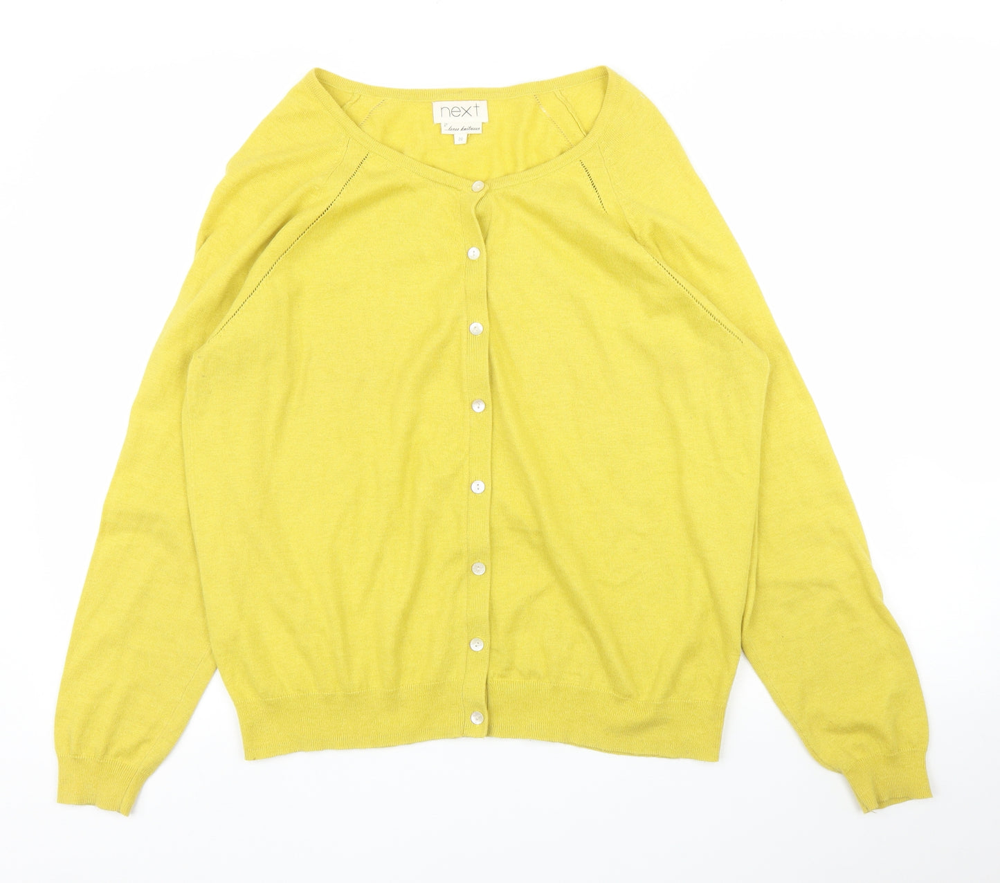 NEXT Womens Yellow   Cardigan Jumper Size 20