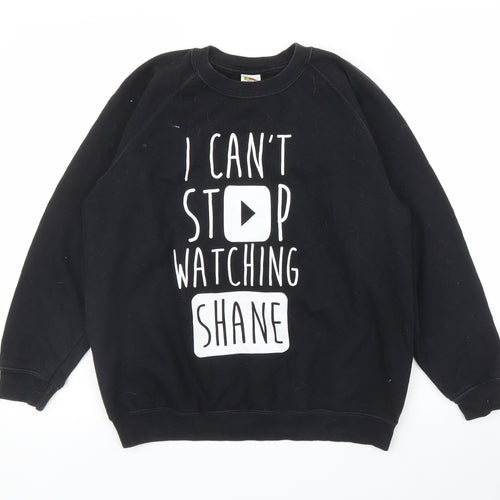 Fruit of the Loom Girls Black   Pullover Jumper Size 12-13 Years