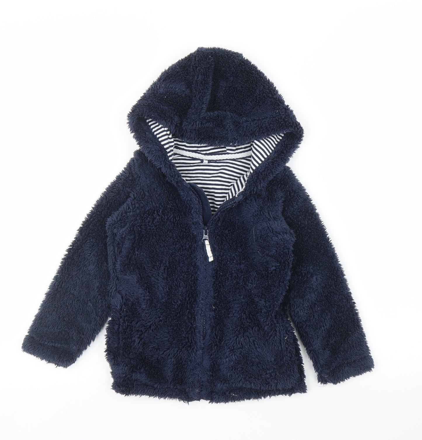 M&S Boys Blue   Full Zip Hoodie Size 3 Years