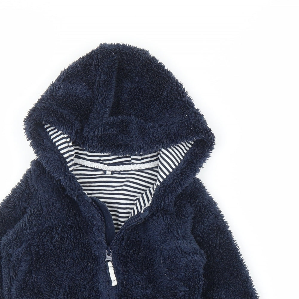 M&S Boys Blue   Full Zip Hoodie Size 3 Years