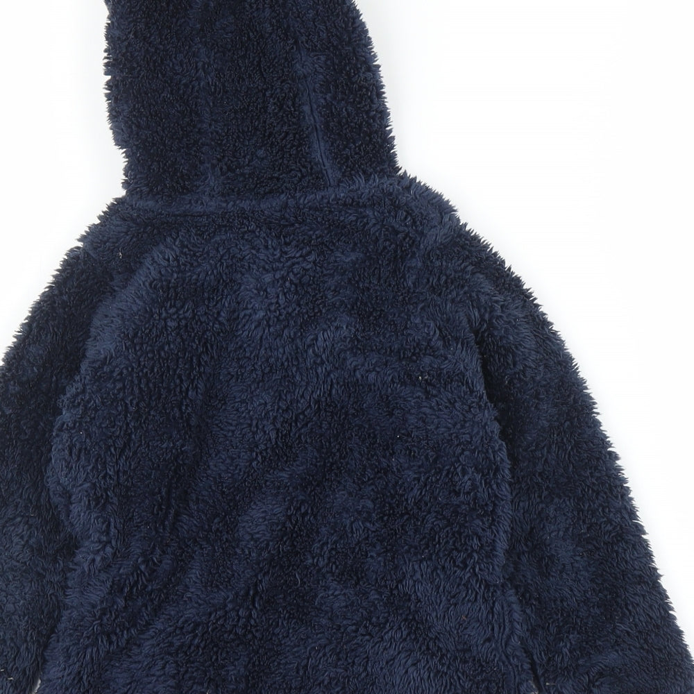 M&S Boys Blue   Full Zip Hoodie Size 3 Years