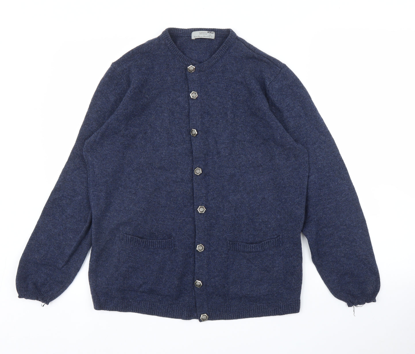 M&S Womens Blue   Cardigan Jumper Size 16