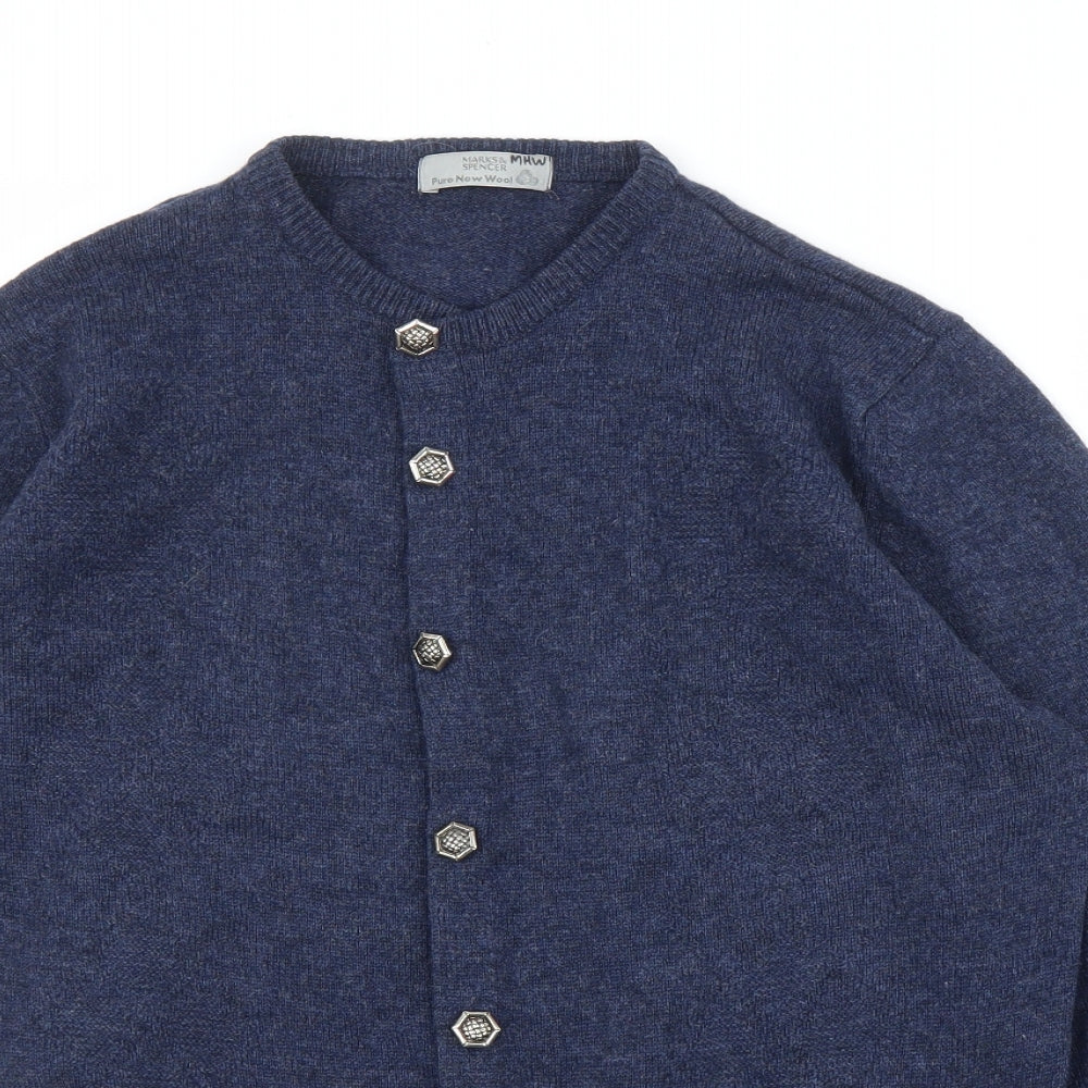 M&S Womens Blue   Cardigan Jumper Size 16