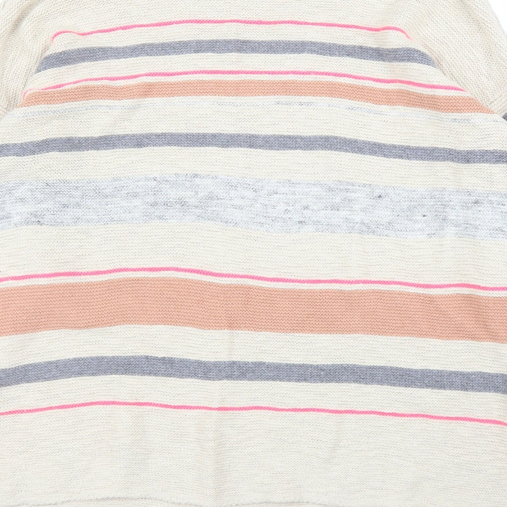 White Stuff Womens Beige Striped  Pullover Jumper Size 16