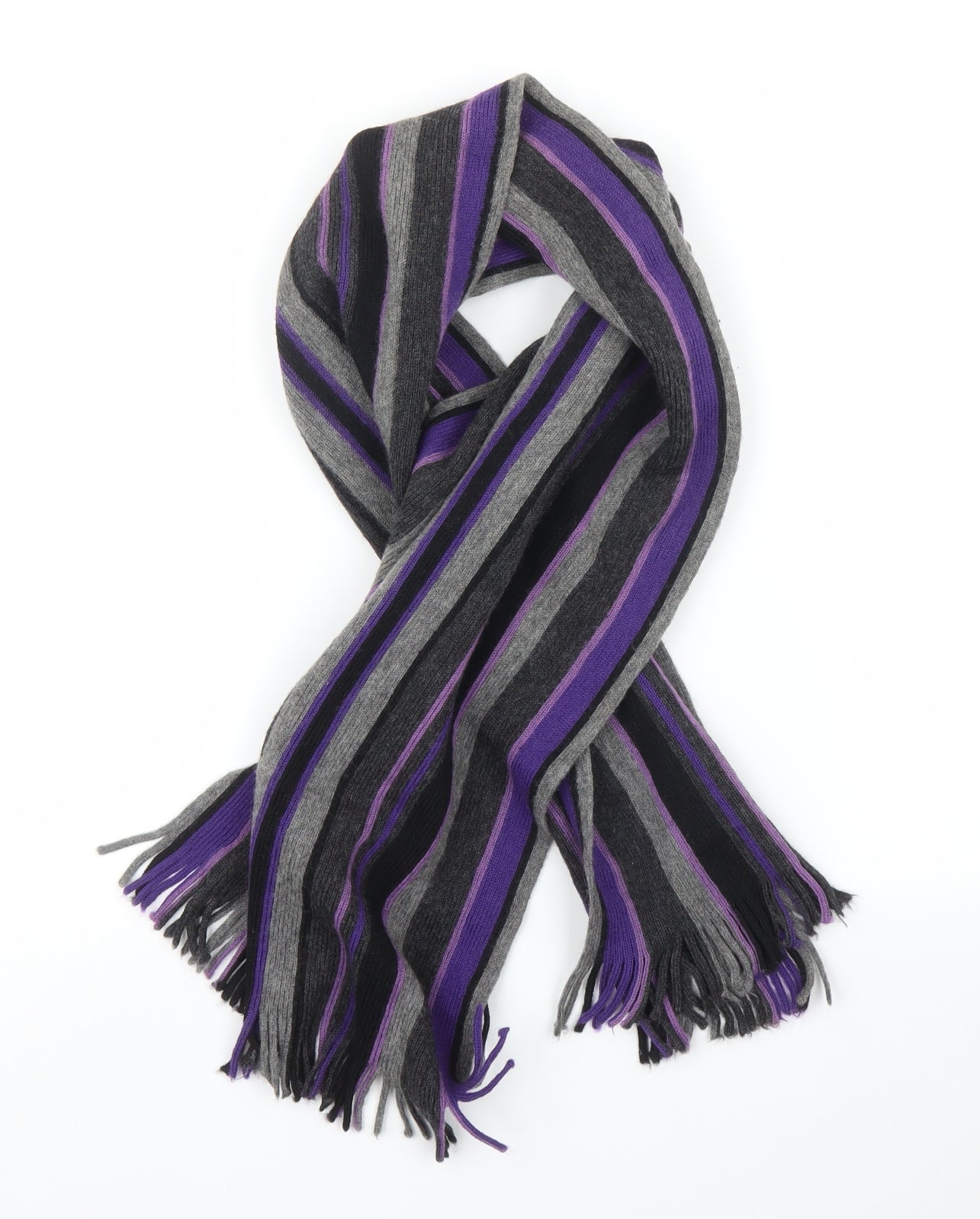 Ted Baker Unisex Purple Striped  Scarf  One Size