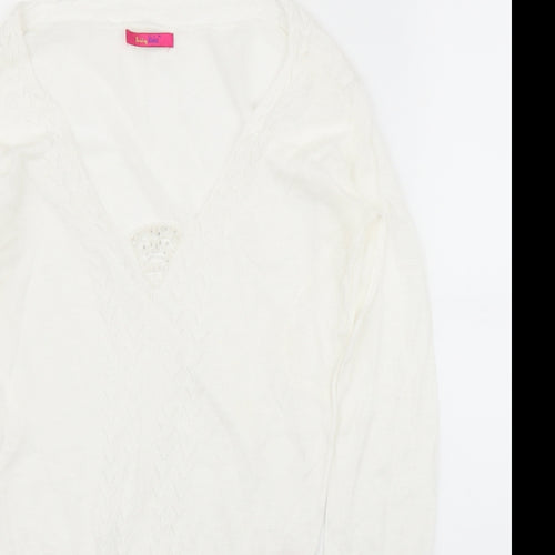 Shrinking Violet Womens White   Basic Blouse Size S