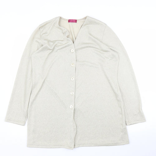 Richards Womens Gold   Cardigan Jumper Size 14