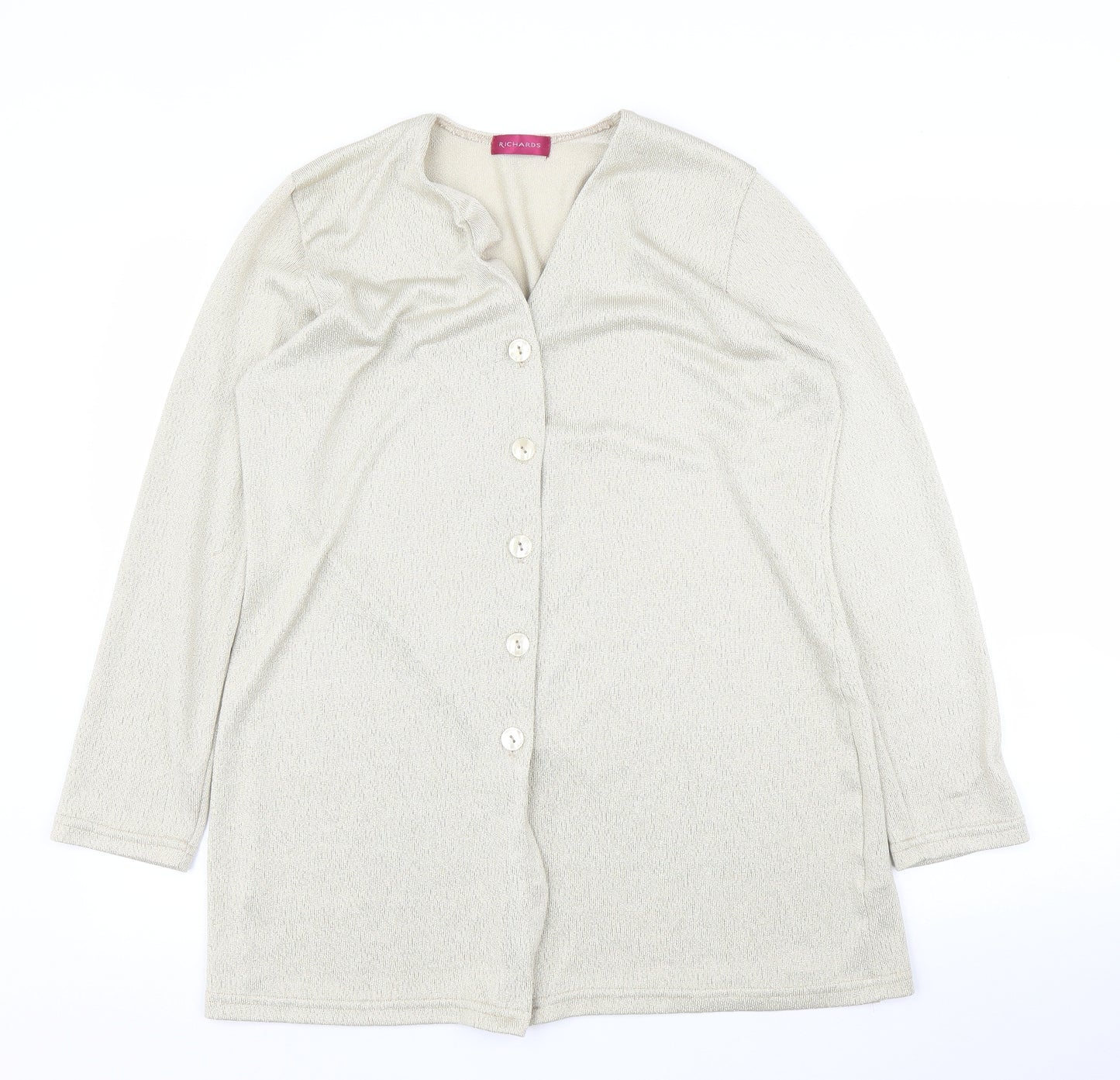 Richards Womens Gold   Cardigan Jumper Size 14