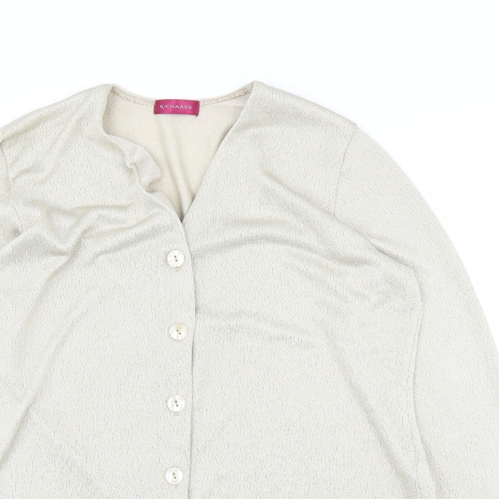 Richards Womens Gold   Cardigan Jumper Size 14