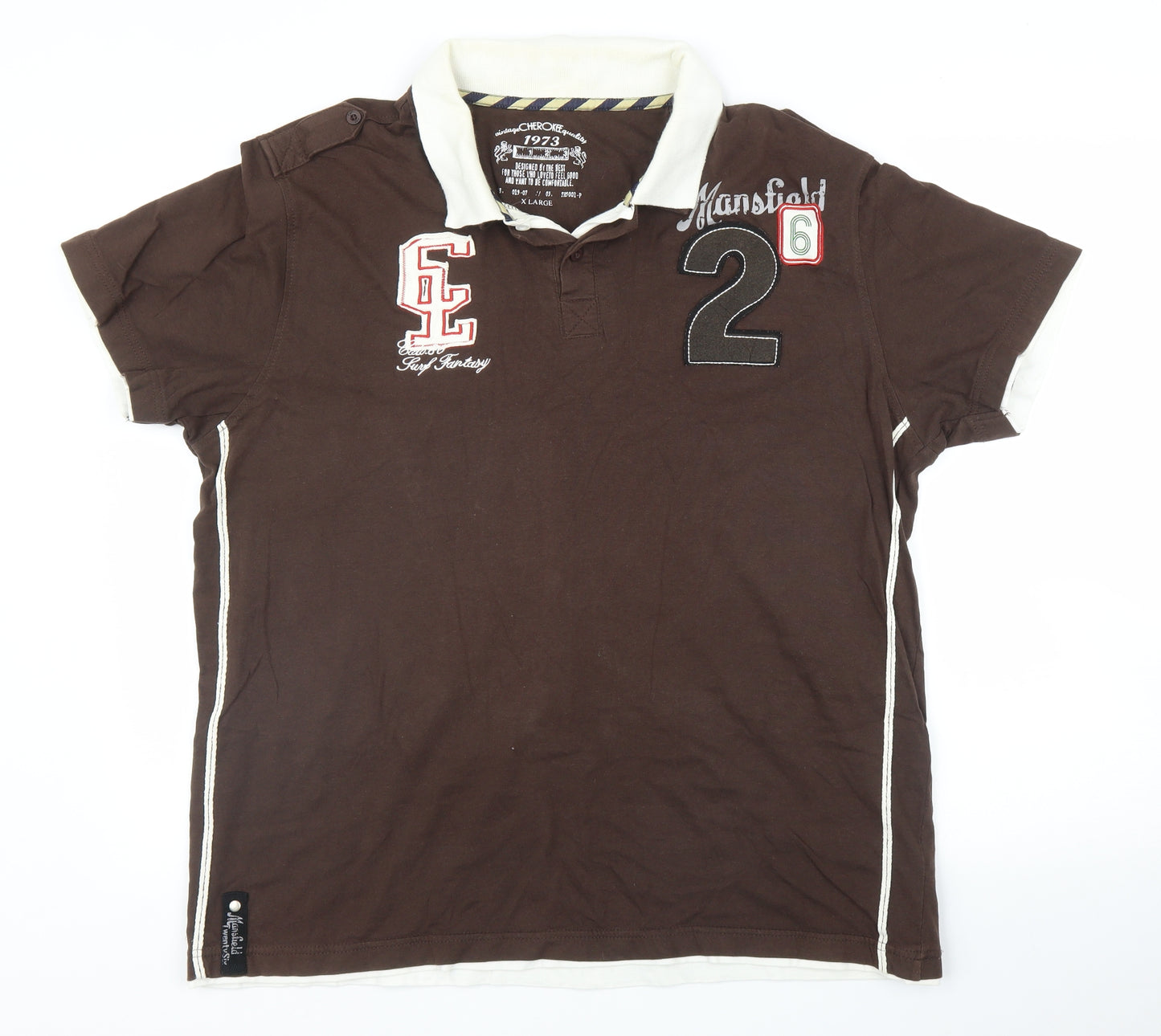 F&F Mens Brown    Polo Size XL