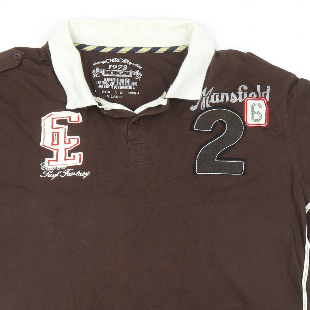 F&F Mens Brown    Polo Size XL