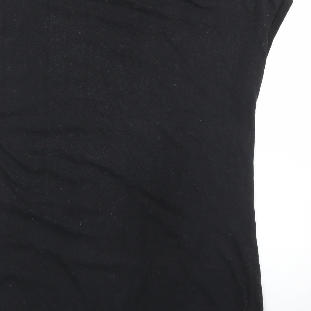 Papaya Womens Black   Basic T-Shirt Size 12