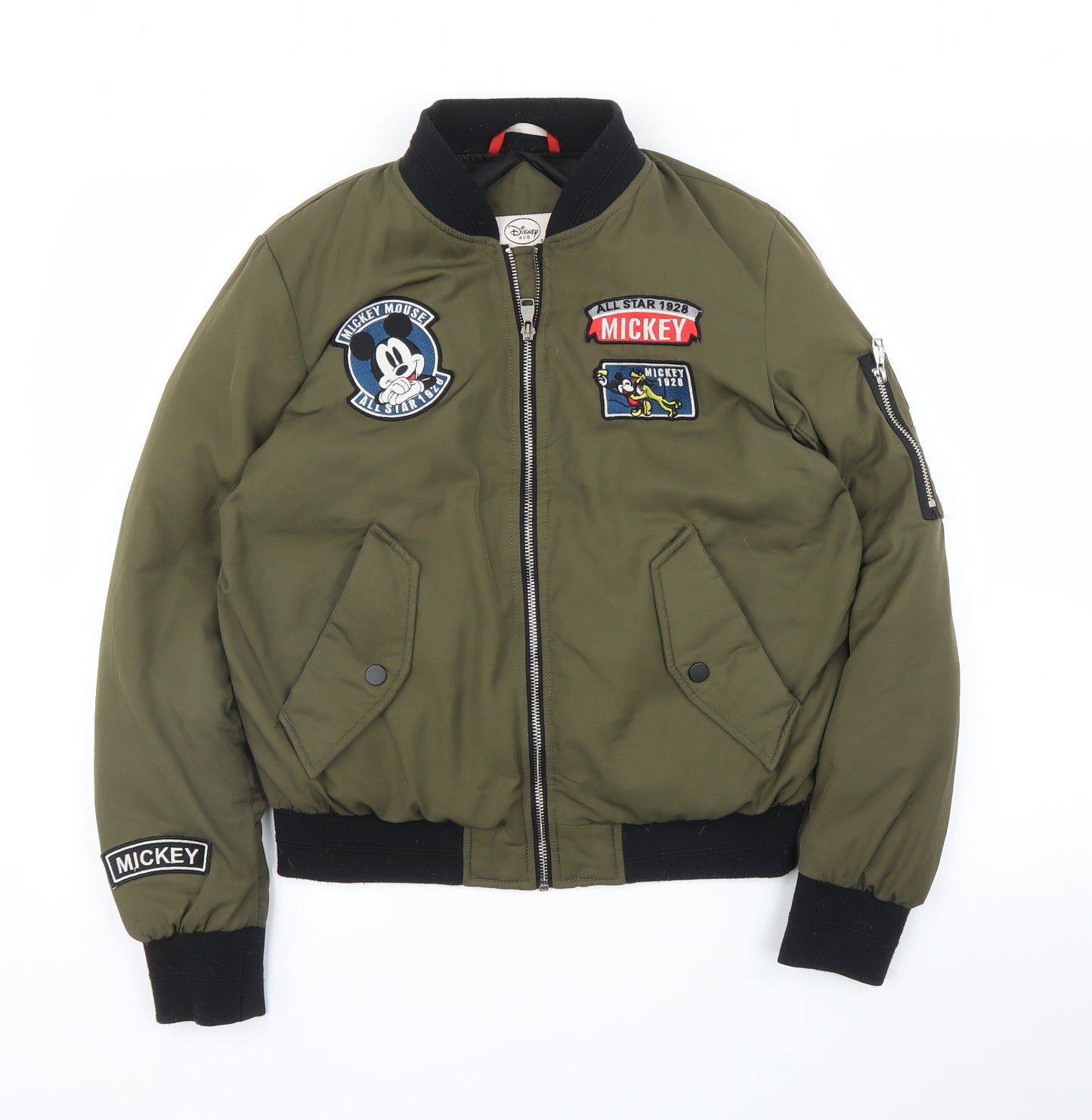 Disney Girls Green   Bomber Jacket Coat Size 13 Years