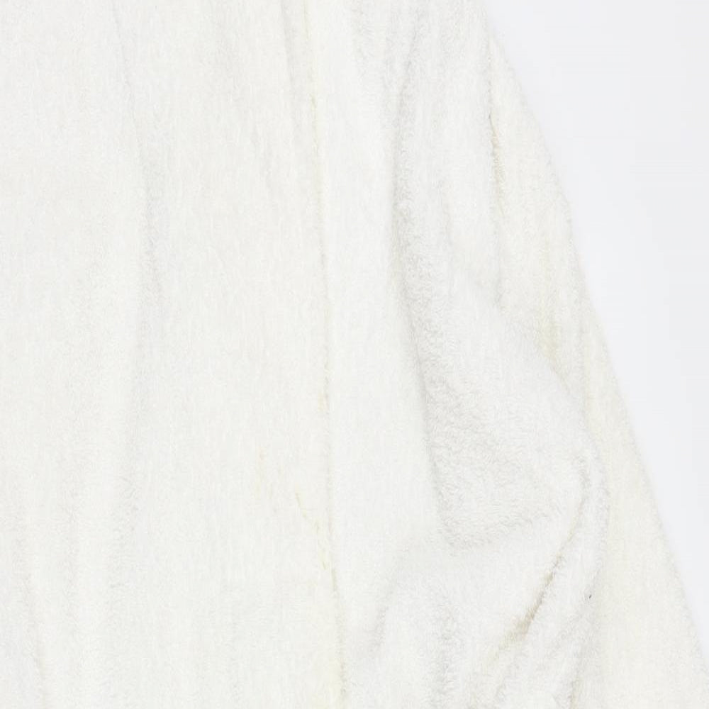 Christie Womens White Solid  Chemise Robe Size L