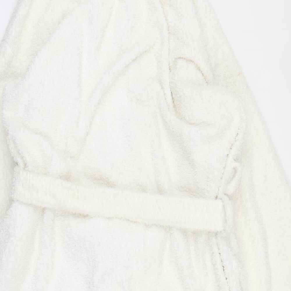 Christie Womens White Solid  Chemise Robe Size L