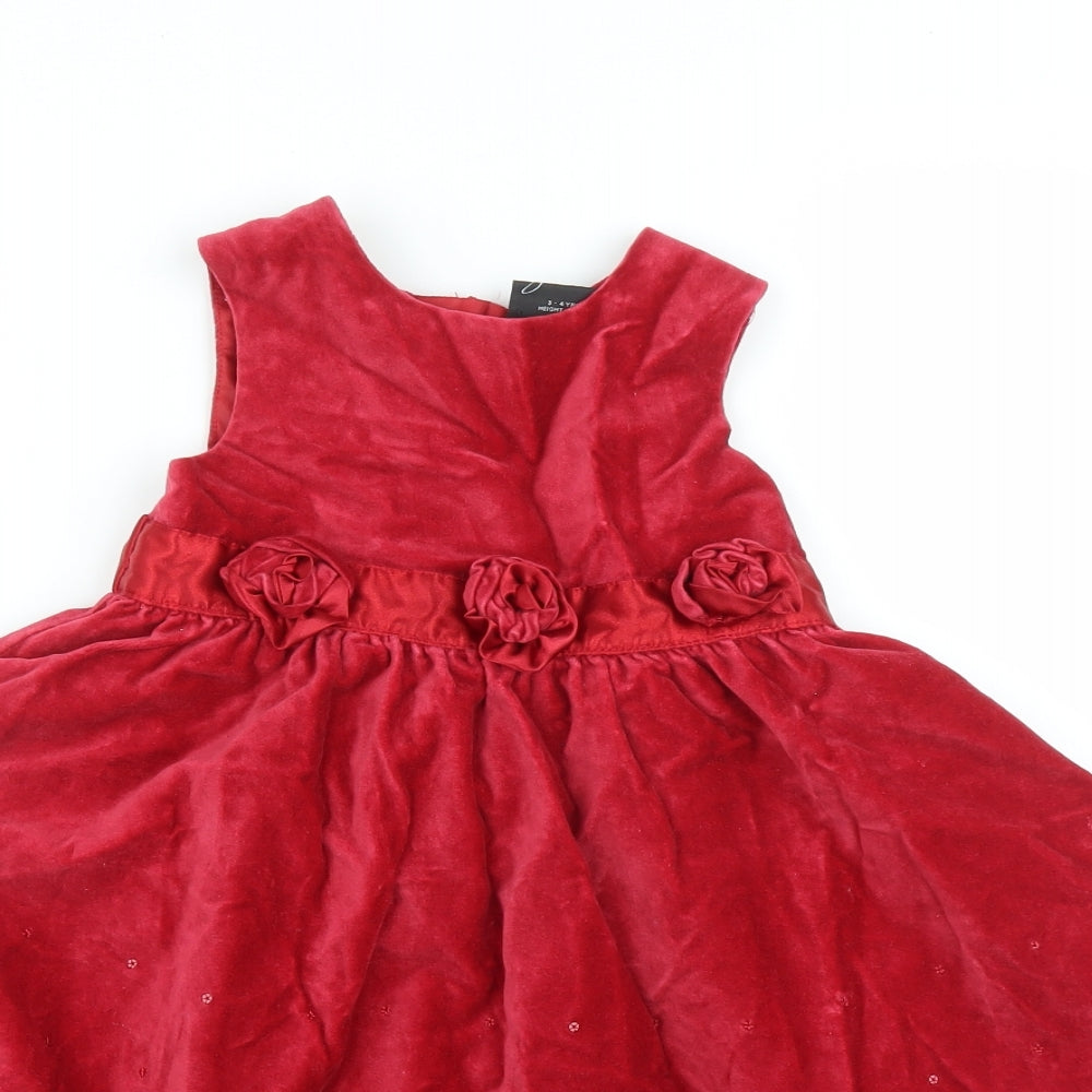 NEXT Girls Red   A-Line  Size 3 Years