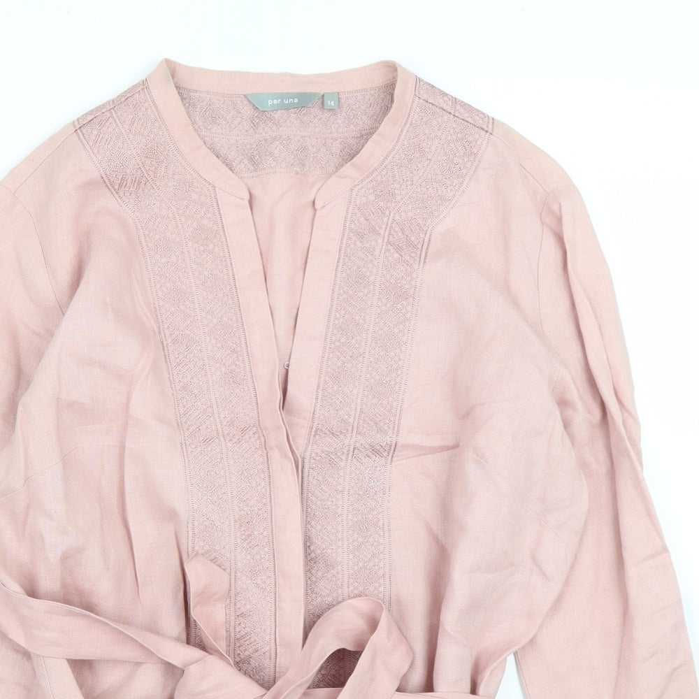 M&S Womens Pink   Basic Blouse Size 14