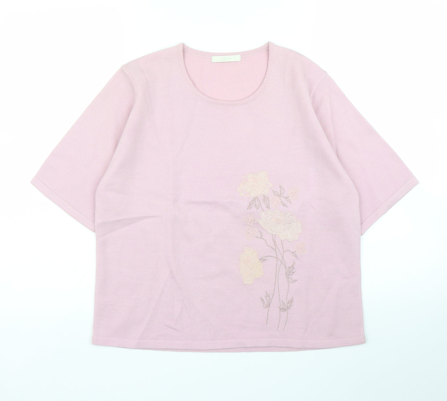 M&S Womens Purple Floral  Basic Blouse Size 16