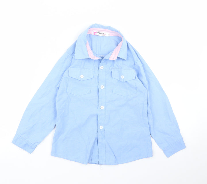 Voswe Girls Blue   Basic Button-Up Size 6 Years