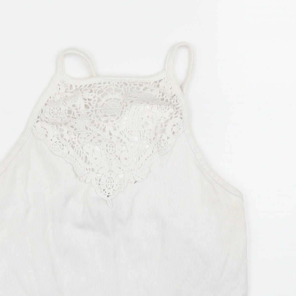 New Look Womens White   Camisole Blouse Size 12