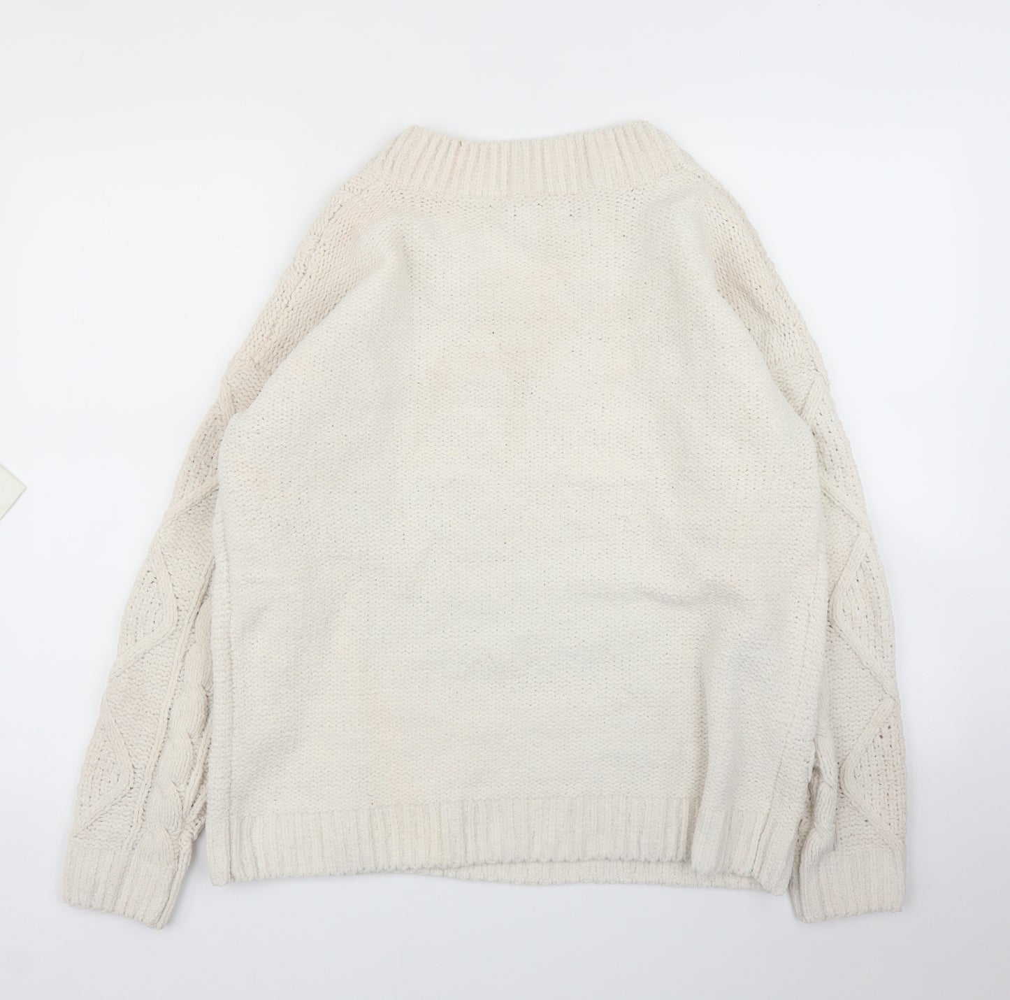 Primark Womens White   Pullover Jumper Size M