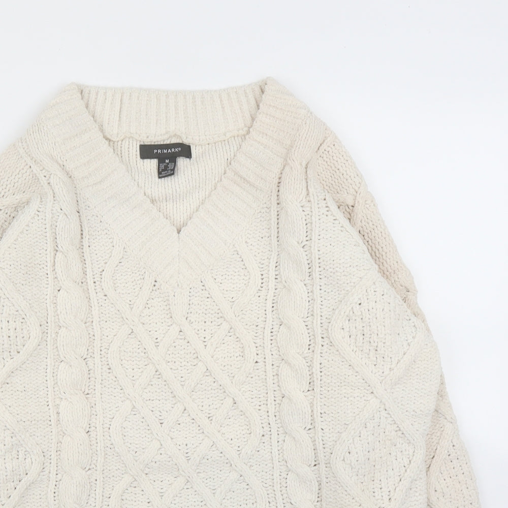 Primark Womens White   Pullover Jumper Size M