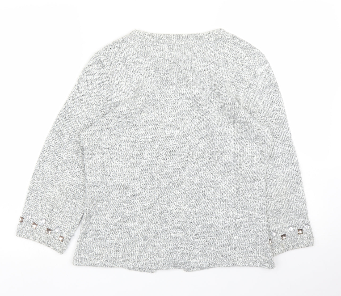 M&S Womens Grey   Cardigan Jumper Size 12