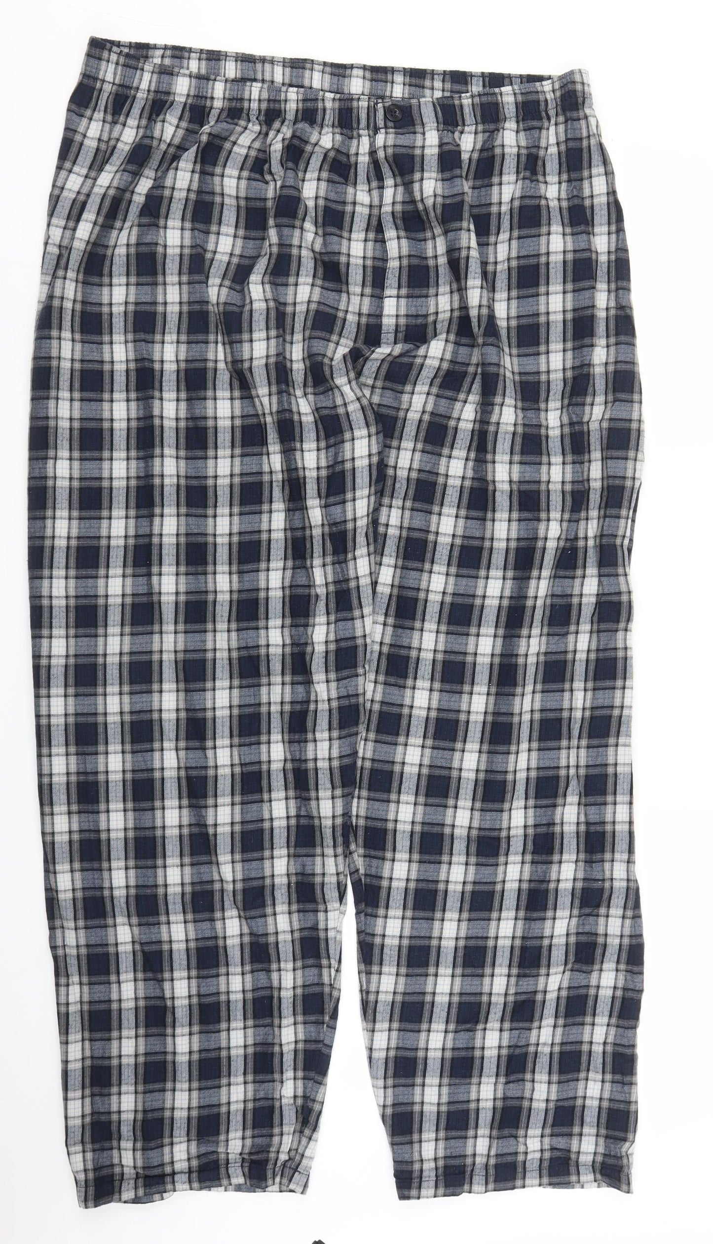 George Mens Blue Plaid   Pyjama Pants Size XL
