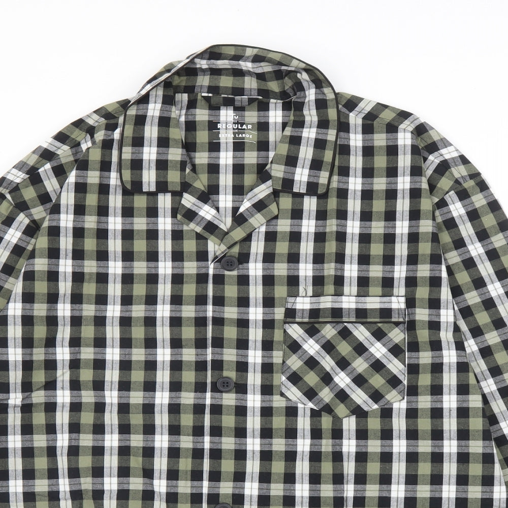 TU Mens Green Plaid   Pyjama Set Size XL