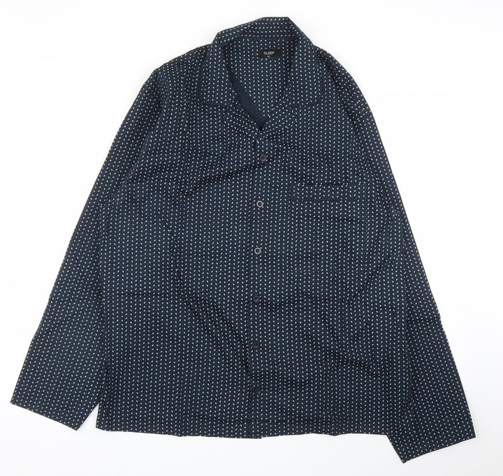 Matalan Mens Blue Paisley Button-Up Size XL