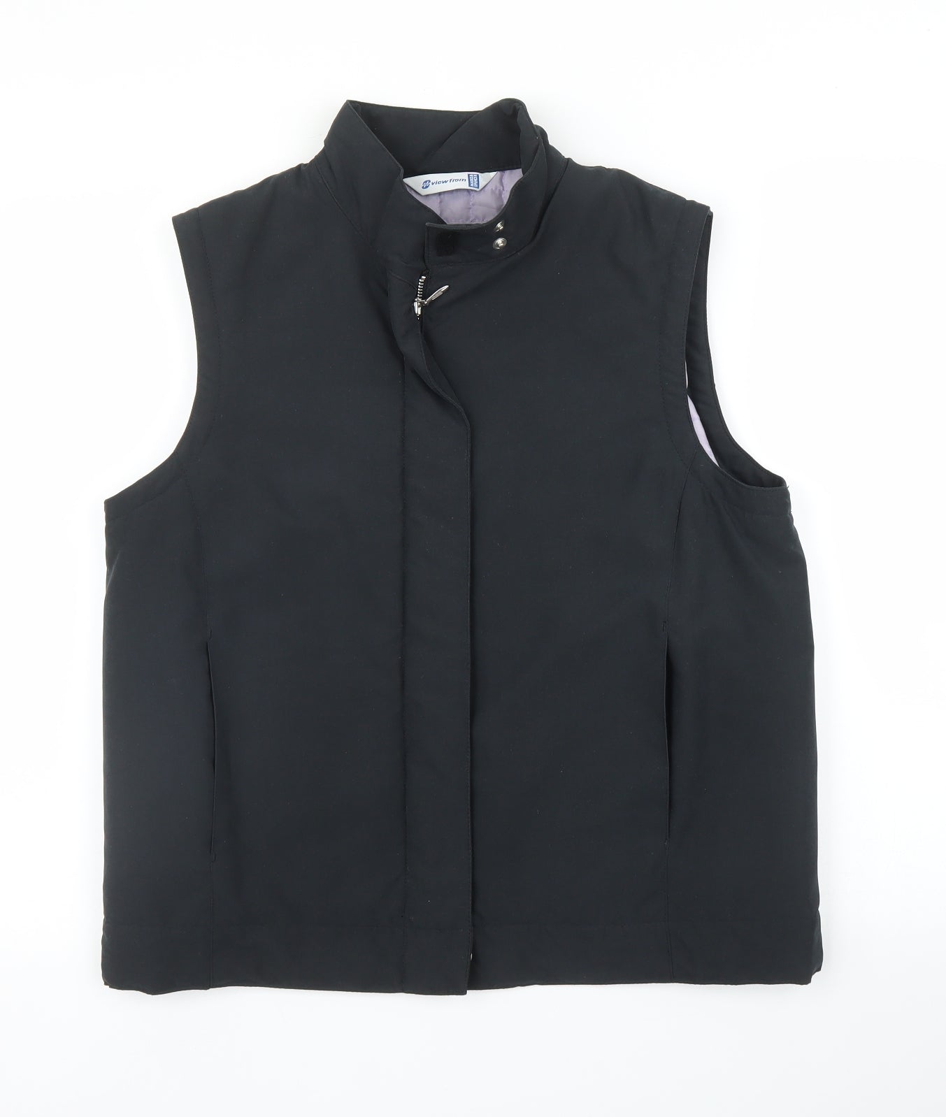 M&S Womens Black   Gilet Jacket Size 14