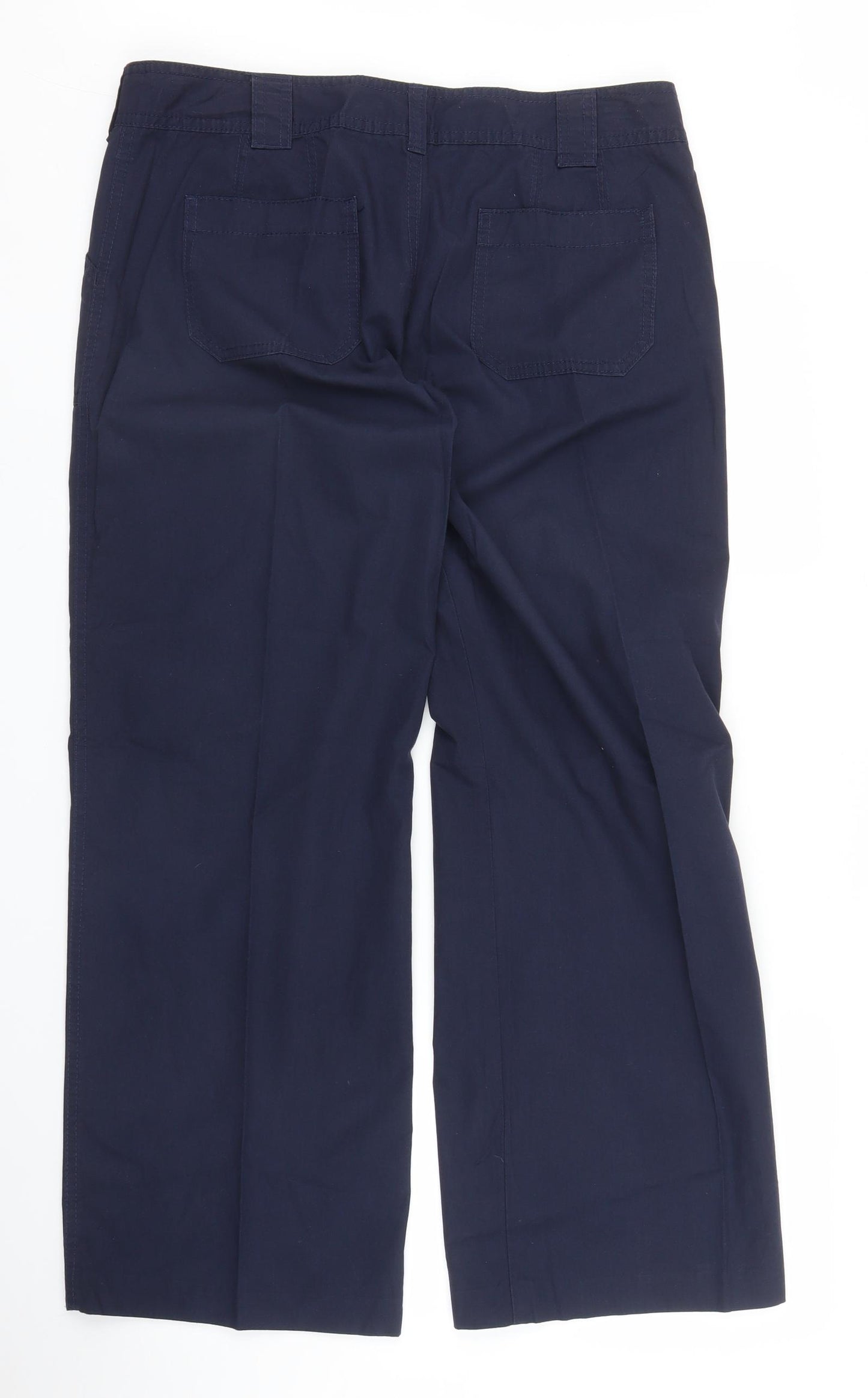 M&S Womens Blue   Carpenter Trousers Size 14 L28 in