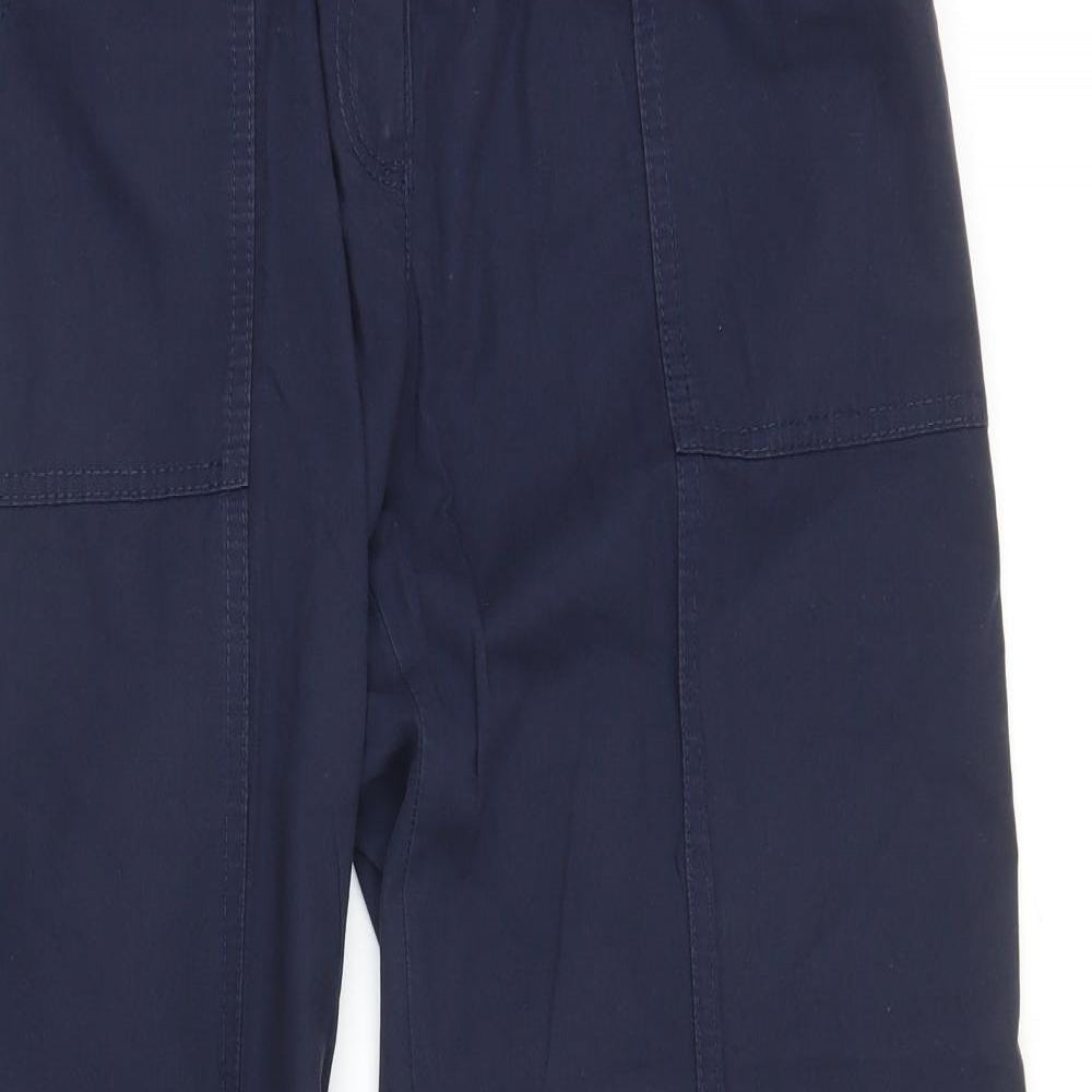M&S Womens Blue   Carpenter Trousers Size 14 L28 in