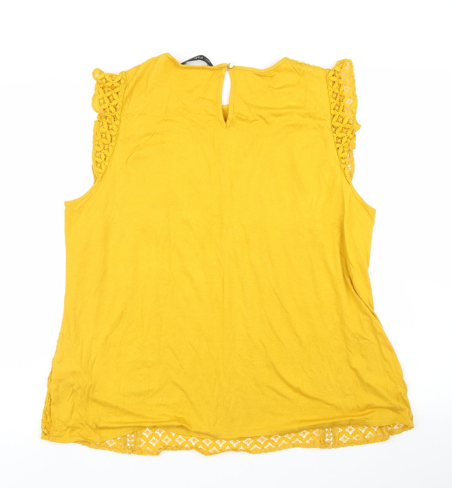 F&F Womens Yellow Floral  Basic Blouse Size 22