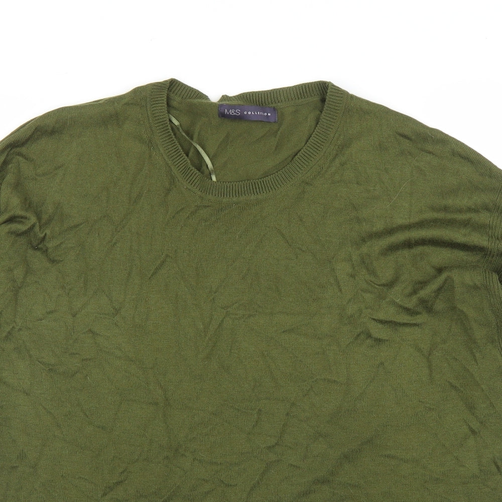 M&S Womens Green   Pullover Jumper Size 22