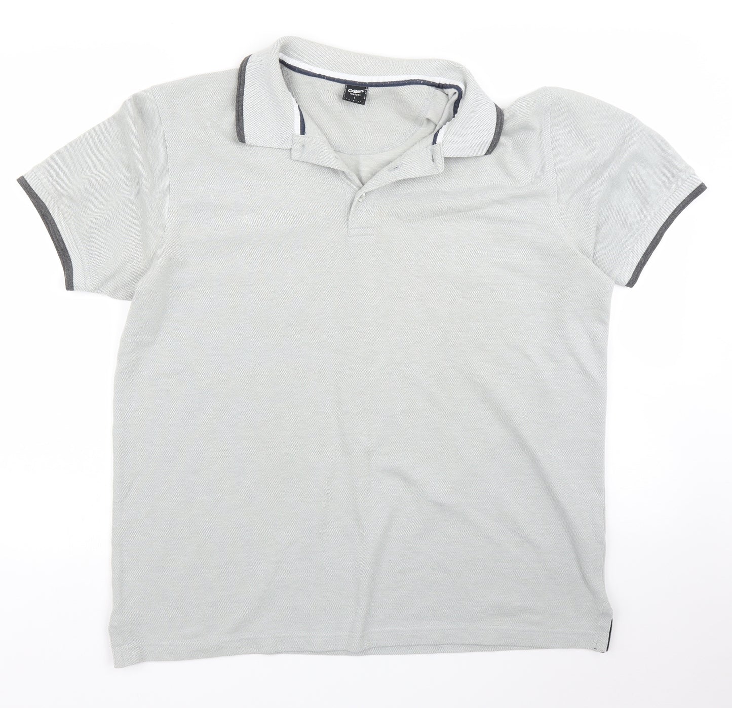 Cotton Traders Mens Green    Polo Size L