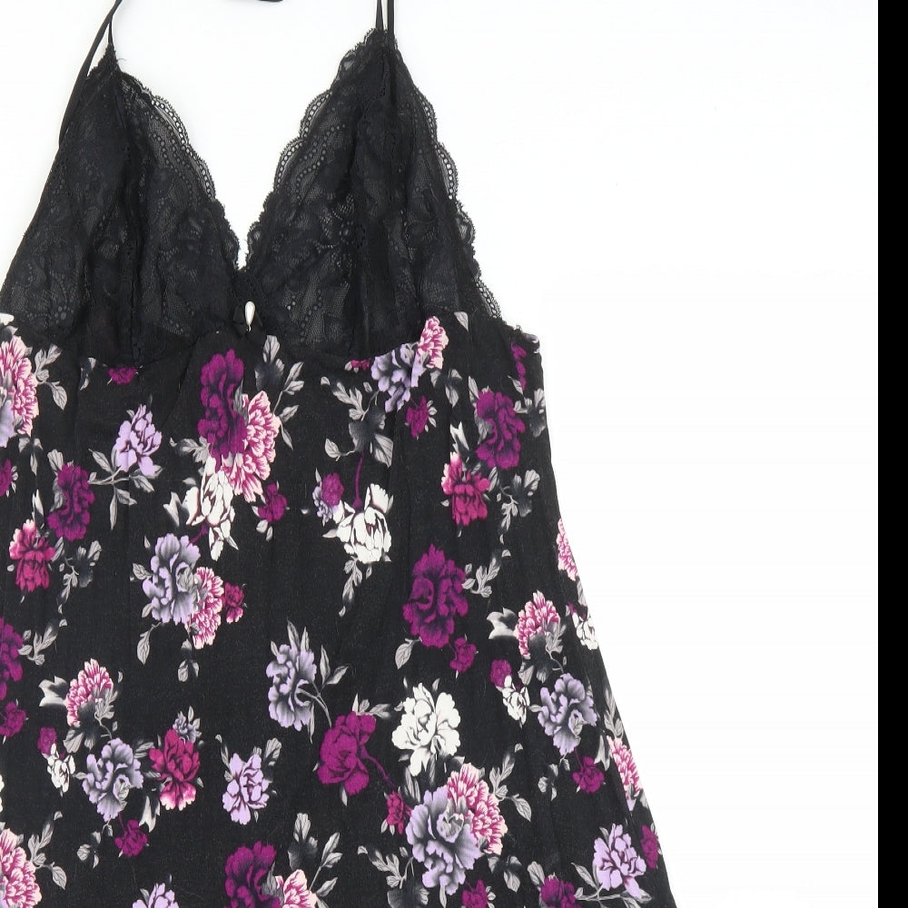 TU Womens Black Floral  Cami Dress Size 20