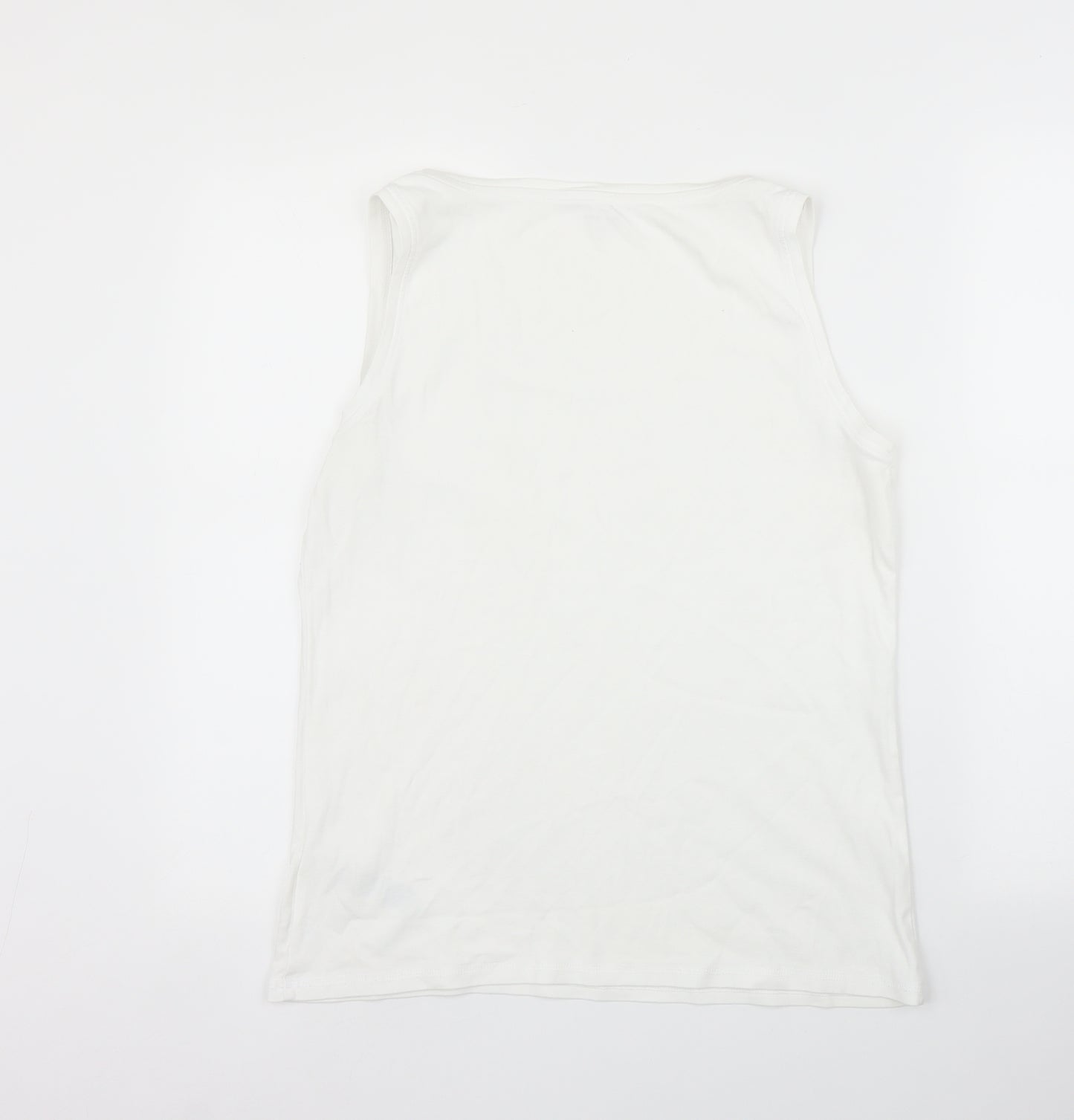 M&S Womens White   Basic Tank Size 16